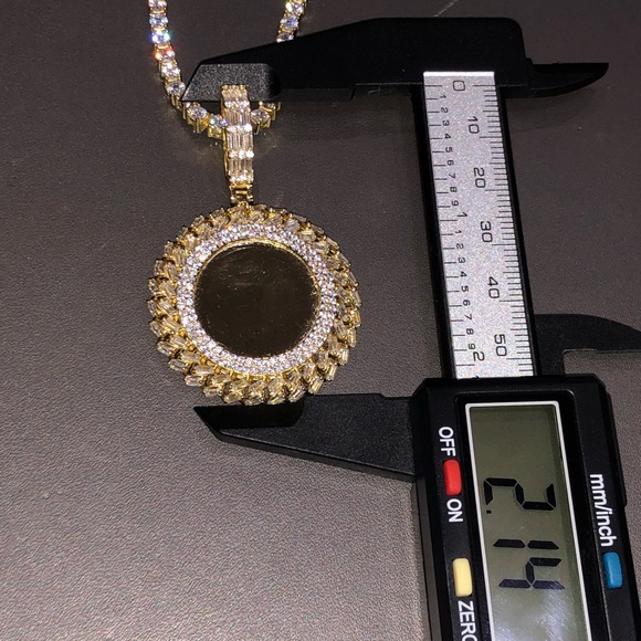 10k gold vermeil custom designed memory picture pendant Unique Look Memory Charm - Picture 3 of 6